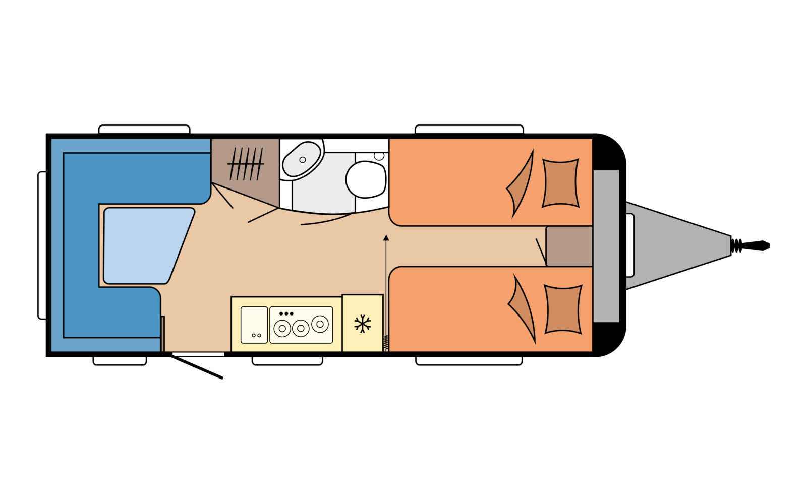 Grundriss Hobby DE LUXE 495 UL