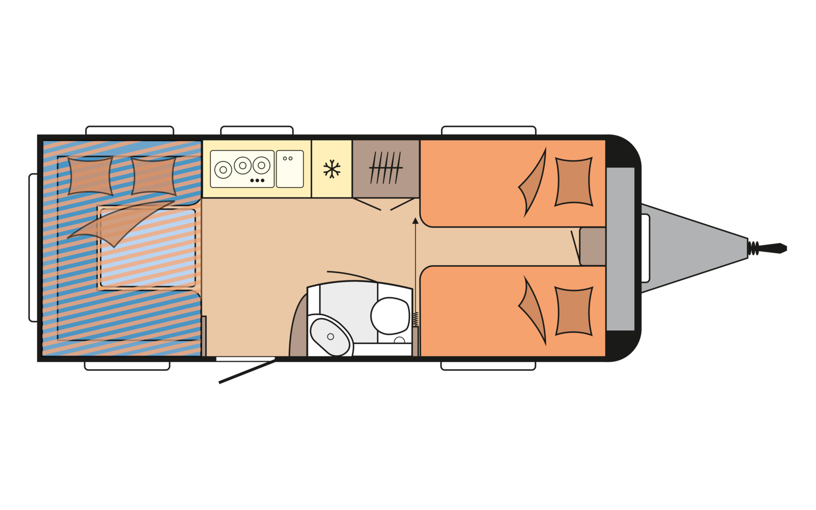 Grundriss Hobby DE LUXE 515 UHL